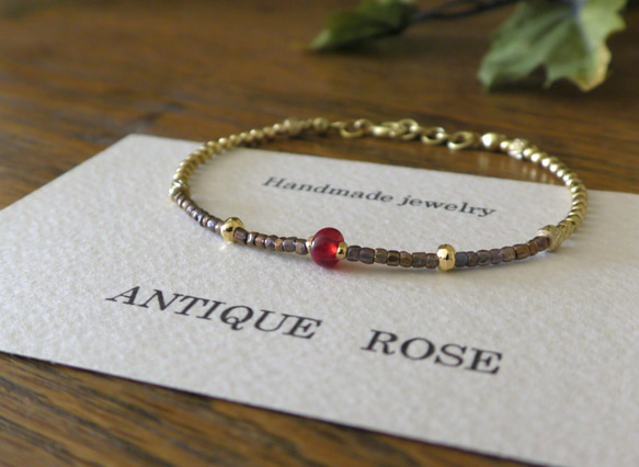 ❮再販×6❯ アンティークNo.19★フランス製アンティークビーズ ブレスレット 9枚目の画像