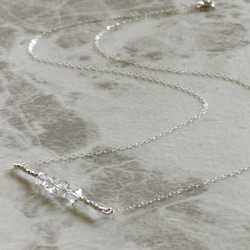 ❮再販×4❯　天然石★　ハーキマーダイヤモンド　&　カレンシルバー　ネックレス 2枚目の画像