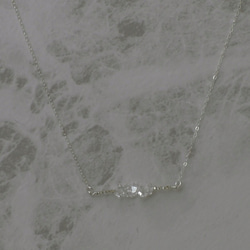 ❮再販×4❯　天然石★　ハーキマーダイヤモンド　&　カレンシルバー　ネックレス 3枚目の画像