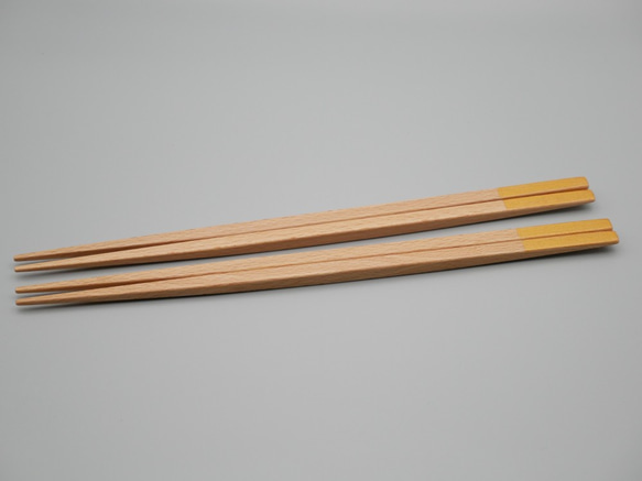 【アウトレット】ぶなの箸２膳　先が浮いた木の箸　２５ｃｍ 2枚目の画像