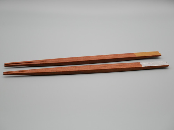 【アウトレット】ココボロの箸２膳　先が浮いた木の箸　２4ｃｍ　ペア箸にも 5枚目の画像