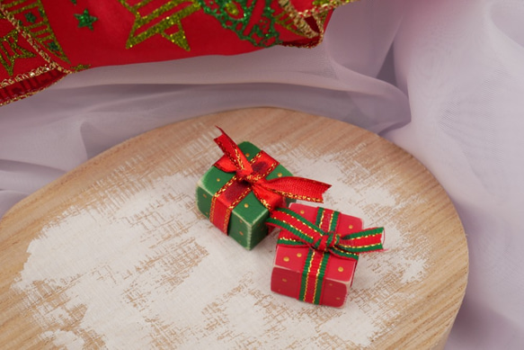 【早割クリスマス2025】【Xmasオーナメント】揺れるサンタ・クリスマスツリー・プレゼント　アンティーク風　 4枚目の画像