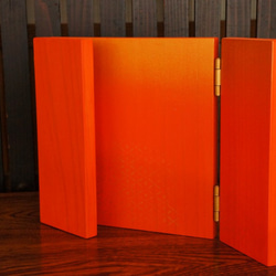 飾り物・縁起物と一緒に飾れるミニパネル　金　橙　 2枚目の画像