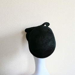 SALE☆ブラックリボンの帽子◇キャップ 4枚目の画像