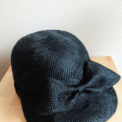SALE☆ブラックリボンの帽子◇キャップ 6枚目の画像