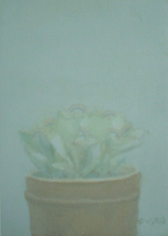 「虹の花」　・飽きの来ない癒しの絵（油彩サムホールサイズ） 福島房雄 1枚目の画像
