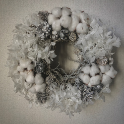 【Creema限定】White Christmas wreath ホワイトクリスマスリース 2枚目の画像