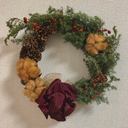 ひむろすぎを使用したクリスマスリース/Christmas wreath 1枚目の画像