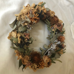 【送料無料(Creema限定)】【10％OFF！】antique　rose wreath 6枚目の画像