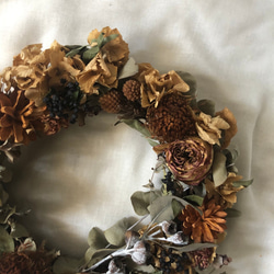 【送料無料(Creema限定)】【10％OFF！】antique　rose wreath 4枚目の画像