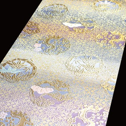 本天鵞絨（切りビロード）織り六通袋帯 正絹 全面 和装小物（帯・半襟