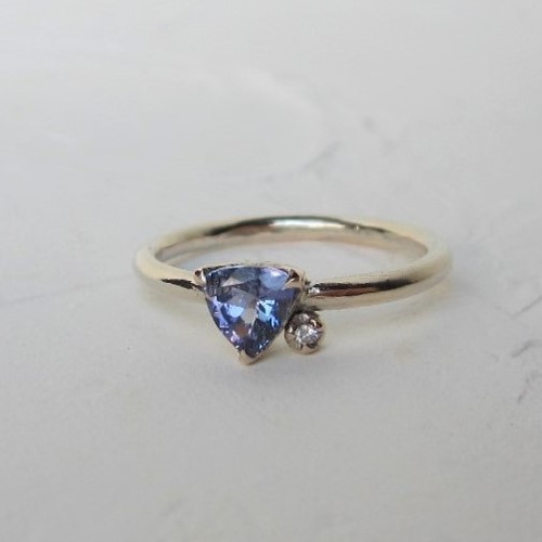 タンザナイト＆ダイヤ　リング　K10 10号 K10タスクリング タンザナイト | Nando Jewelry