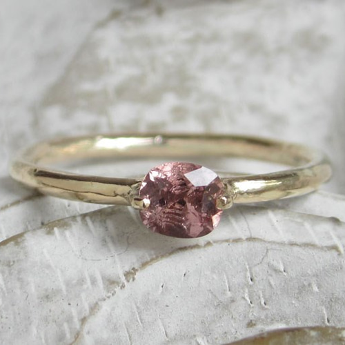希少ピンクスピネル　K10PGリング K10イエローゴールドピンクスピネルリング(RFR193-002)|TSUTSUMI