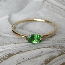再次上架：沙弗來石（綠色石榴石）環（K10） 第1張的照片