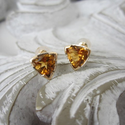 黃水晶（Trillant）耳環（k10） 第3張的照片