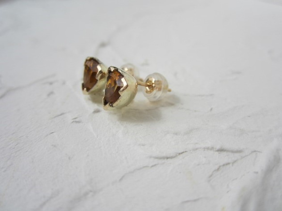 黃水晶（Trillant）耳環（k10） 第2張的照片
