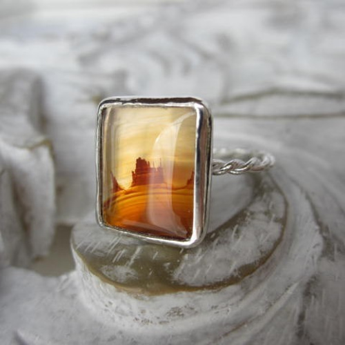 ☆受注制作☆ピクチャ―アゲート・リング(silver925) 指輪・リング