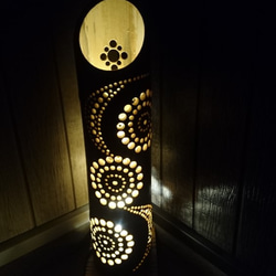 竹のランプシェード花火ウエーブ２ 1枚目の画像