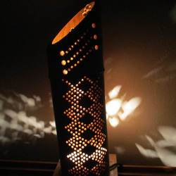 竹灯篭竹アート灯ダイア花びら スタンドライト・テーブルランプ 灯家