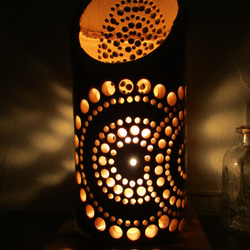 No.016t 竹灯り ハンドメイド ハート型 bamboo light