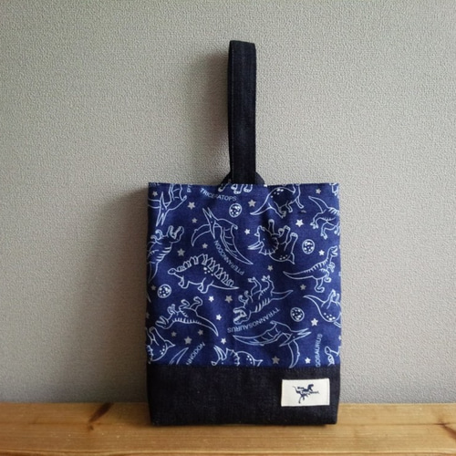 ダイナソー リアル レッスンバッグなどオーダー受付中 受注製作予約品/ダイナソーワールド(恐竜）☆レッスンバッグ3点セット