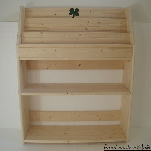 無垢材絵本棚☆幅90㎝高さ100㎝大収納200冊♪ その他家具 wood工房