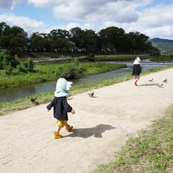 ウーパールーパーのスヌード付き帽子*** Mサイズ 6枚目の画像