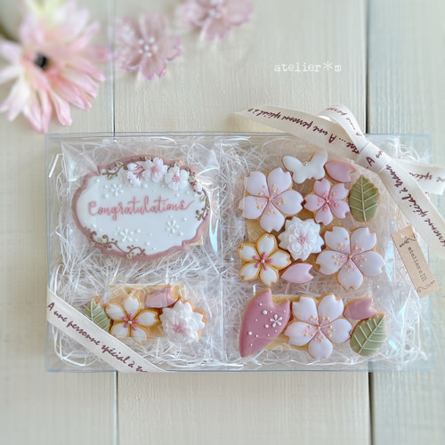 卒業・入学のプレゼントに♡桜のメッセージクッキー imgrc0096033709.jpg