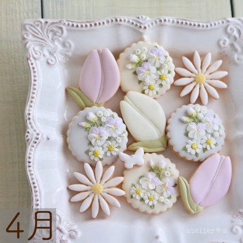 Flower＊FlowerギフトBOX・4月（天然色素のアイシングクッキー）/結婚