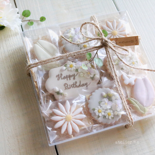 Flower＊FlowerギフトBOX・4月（天然色素のアイシングクッキー）/結婚