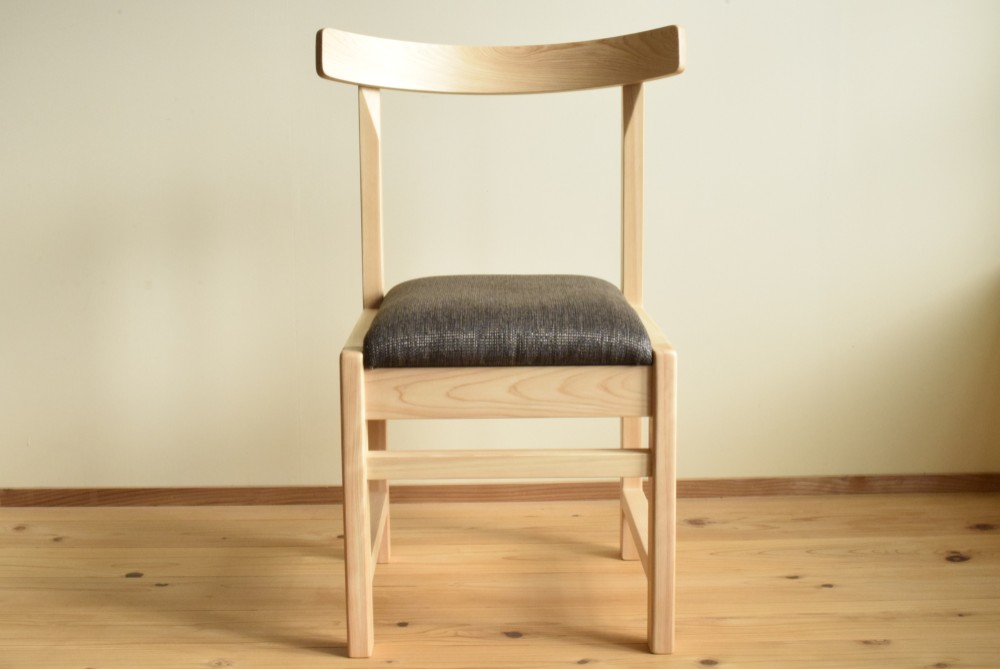 国産ひのき　ダイニングチェアー　ファブリック（T7388）