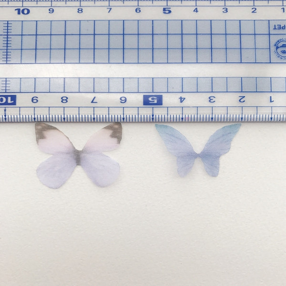 素材   蝶々 シフォンパーツ   幅約3cm  5枚  アクセサリーパーツPB3-3 4枚目の画像