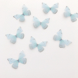 素材   蝶々 シフォンパーツ    幅約3cm  5枚  アクセサリーパーツPB7-1 1枚目の画像