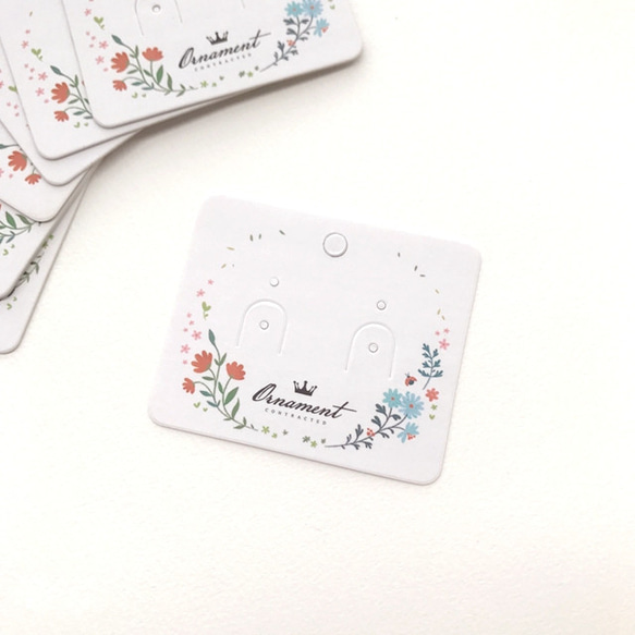 30枚】アクセサリー台紙 ♡ ラッピング台紙 flower ピアス  