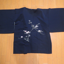 ✳︎１点物 ✳︎ アンティーク  着物リメイク  正絹　桜刺繍 フォーマルワンピース ✳︎ サイズ 9号 6枚目の画像