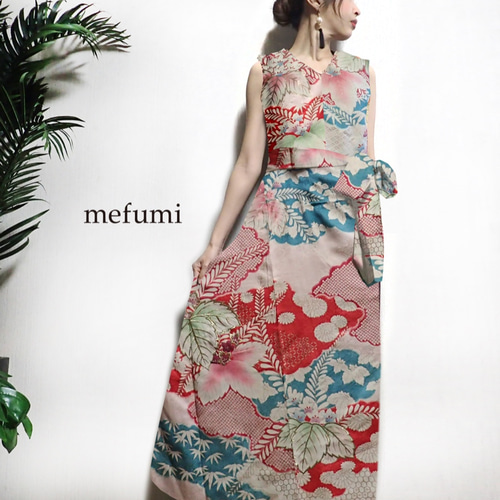 受注制作 ✳︎1点物 ✳︎ アンティーク 正絹 着物リメイク フォーマル