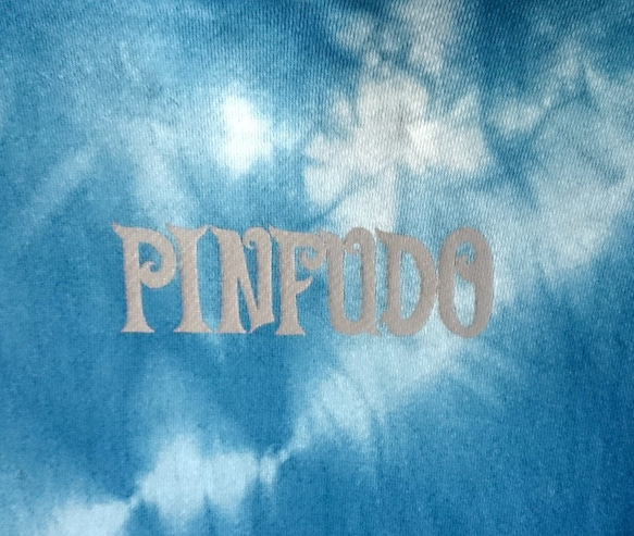 Indigo dyed diagonal hoodie /S 4枚目の画像