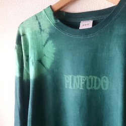 Green tie-dyed long sleeved /L 3枚目の画像