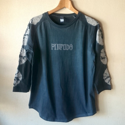 Black tie-dye Raglan sleeve T-shirt /M 1枚目の画像