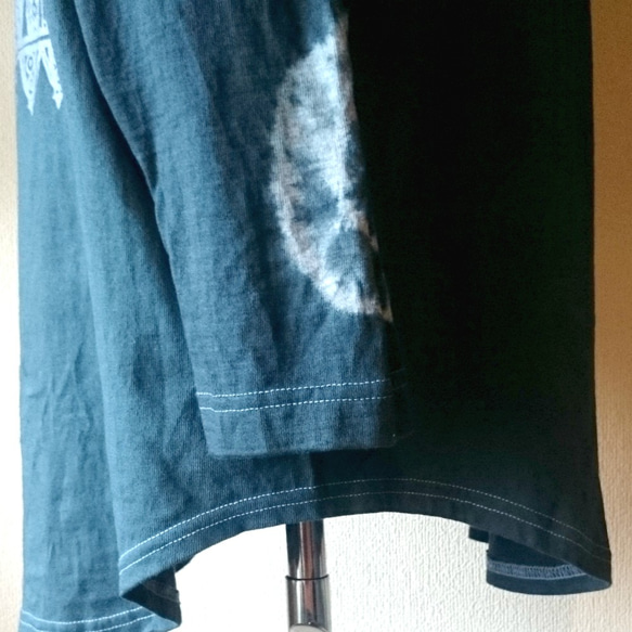 Black tie-dye Raglan sleeve T-shirt /XXL 4枚目の画像