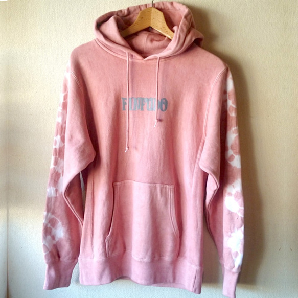 [再販]"Red Iron Oxide" natural dyed hoodie /M 1枚目の画像