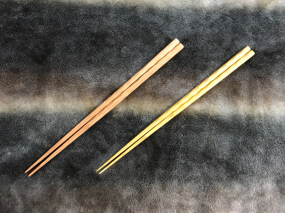菜箸　銘木　屋久杉　榧（カヤ）　手作り　セット 1枚目の画像