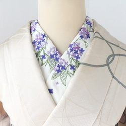 あじさい（紫陽花）刺繍半襟 1枚目の画像