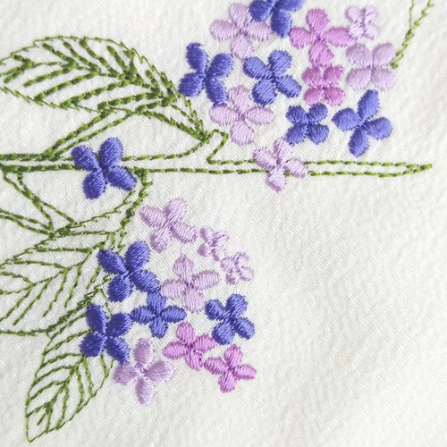 あじさい（紫陽花）刺繍半襟 和装小物（帯・半襟） Berry工房 通販