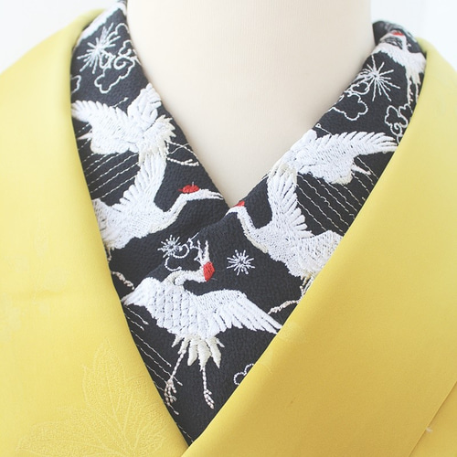 黒 鶴刺繍 半襟 03-j.jpg