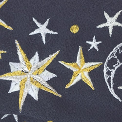 「星座柄刺繍半襟」～流星の輝き～金銀糸を使用しました 10枚目の画像