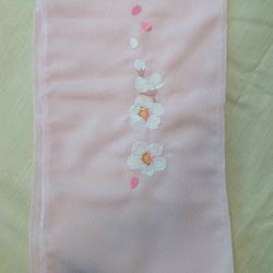 桜の刺繍半衿　ベビーピンク 2枚目の画像