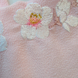 桜の刺繍半衿　ベビーピンク 3枚目の画像