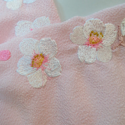 桜の刺繍半衿　ベビーピンク 4枚目の画像