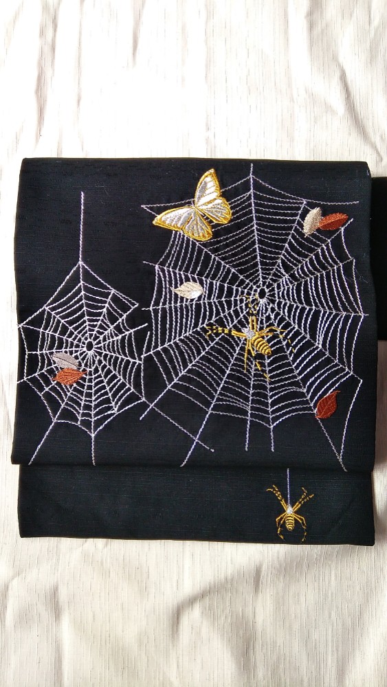 蜘蛛の巣の刺繍名古屋帯 和装小物（帯・半襟） Berry工房 通販